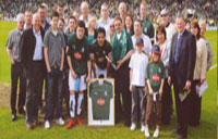 Plymouth Argyle Match-day Sponsors at the final match of the season 2008, with man of the match Rory Fallon - Click to Enlarge Plymouth Argyle Match-day Sponsors at the final match of the season 2008, with man of the match Rory Fallon - Click to Enlarge